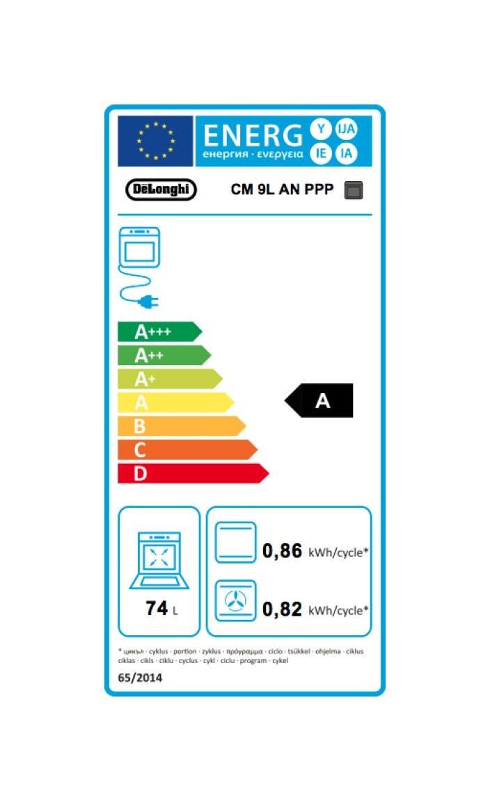 De Longhi CM9LANPPP Country Forno elettrico cm. 60 - antracite