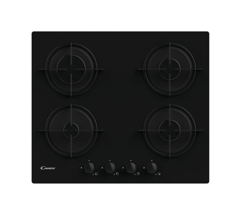 Candy CVW6BB Piano cottura a gas - cm.60 - vetro nero