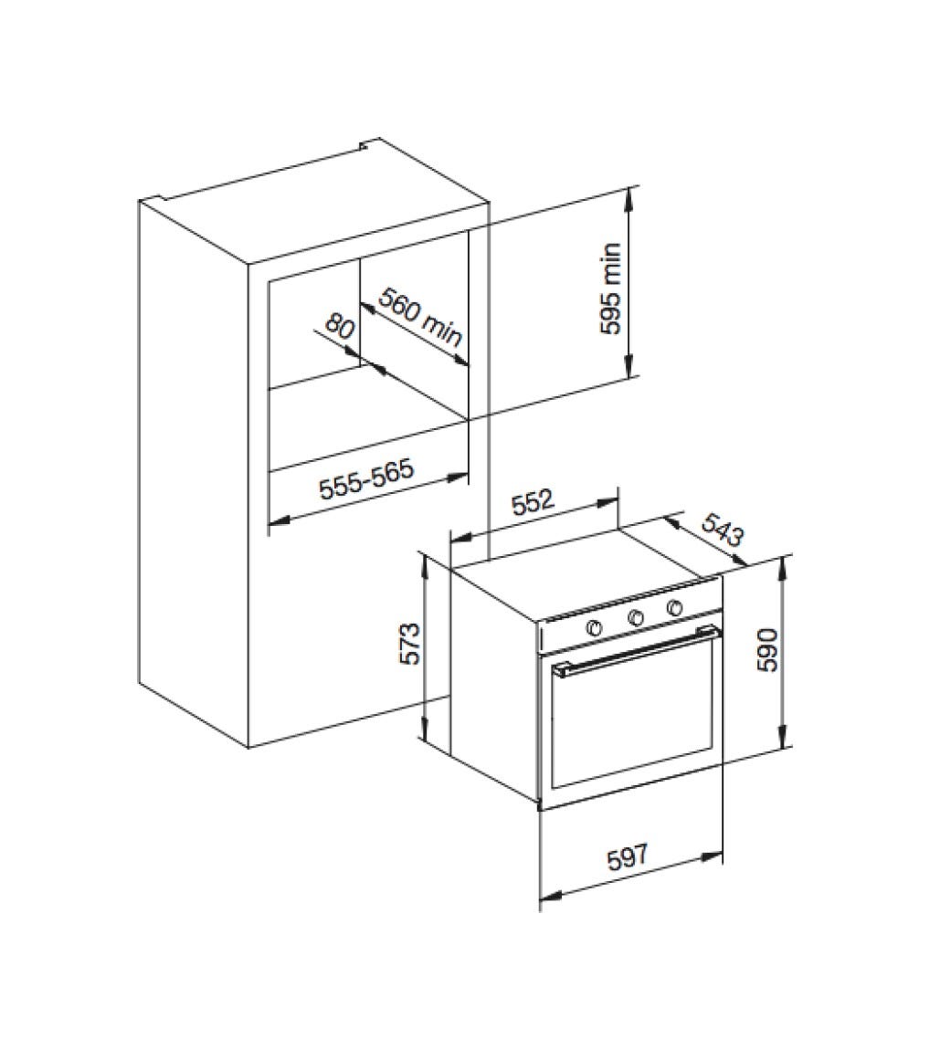 glem gas GFT64SA-S3 Forno multifunzione elettrico cm. 60 - sabbia