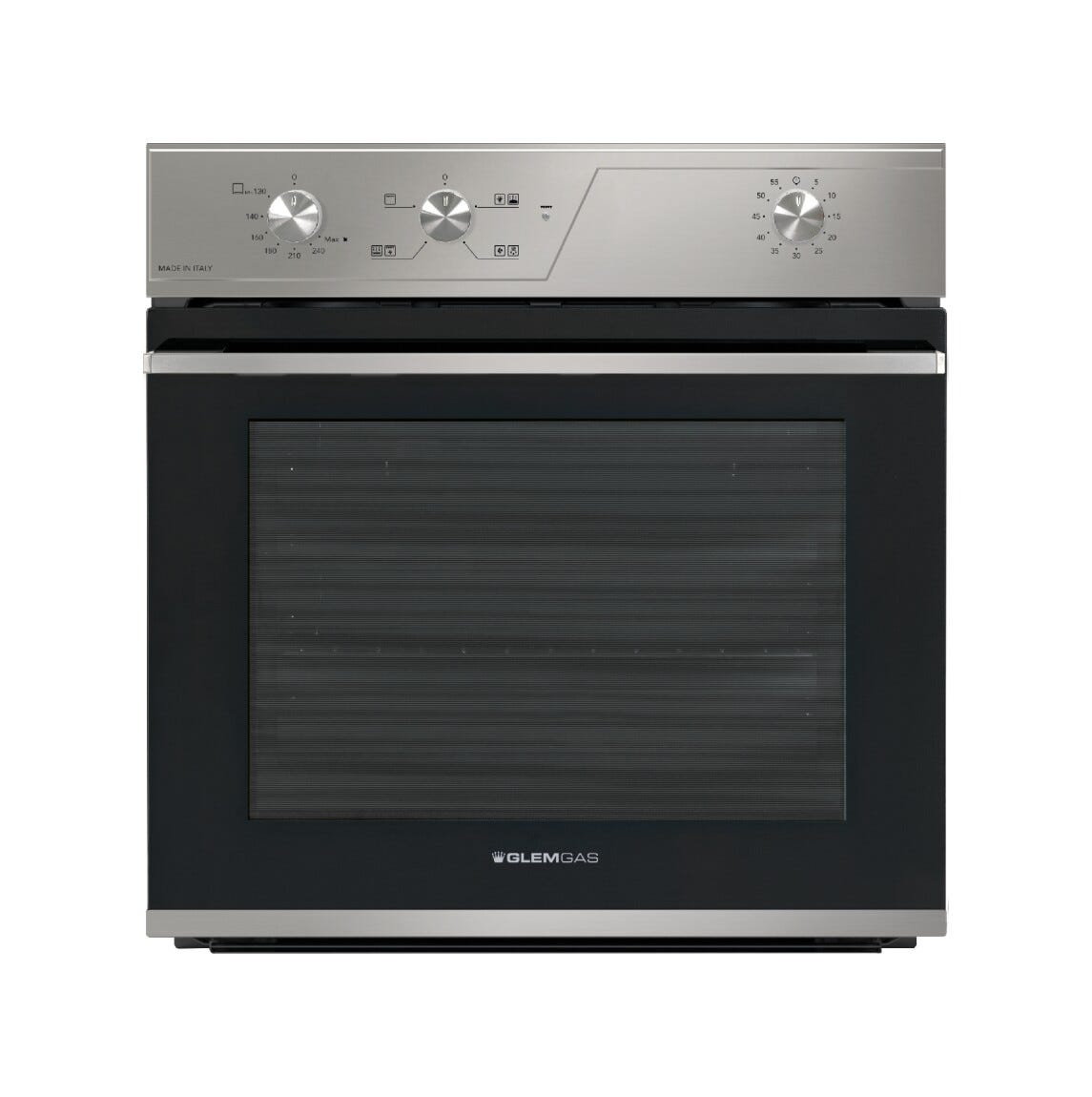 Glem GFRV21IX-S2 Ribelle Forno multifunzione elettrico e a gas ventilato cm. 60 - nero/inox
