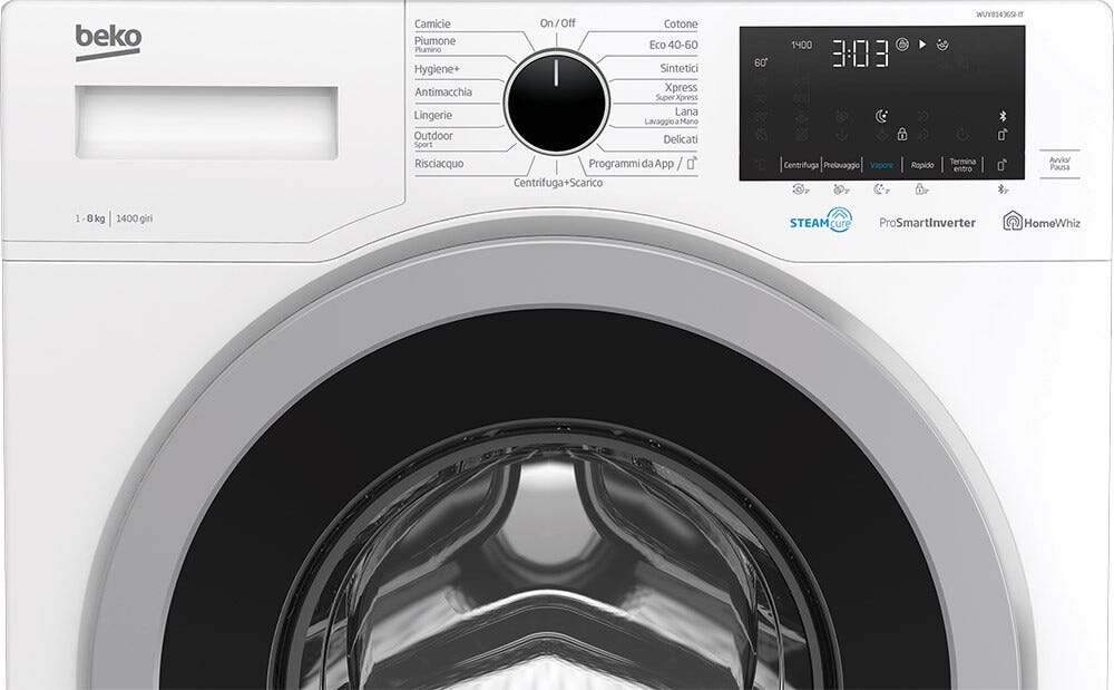 Beko 7001440035 Lavatrice cm. 60 - capacità 8 kg - bianco