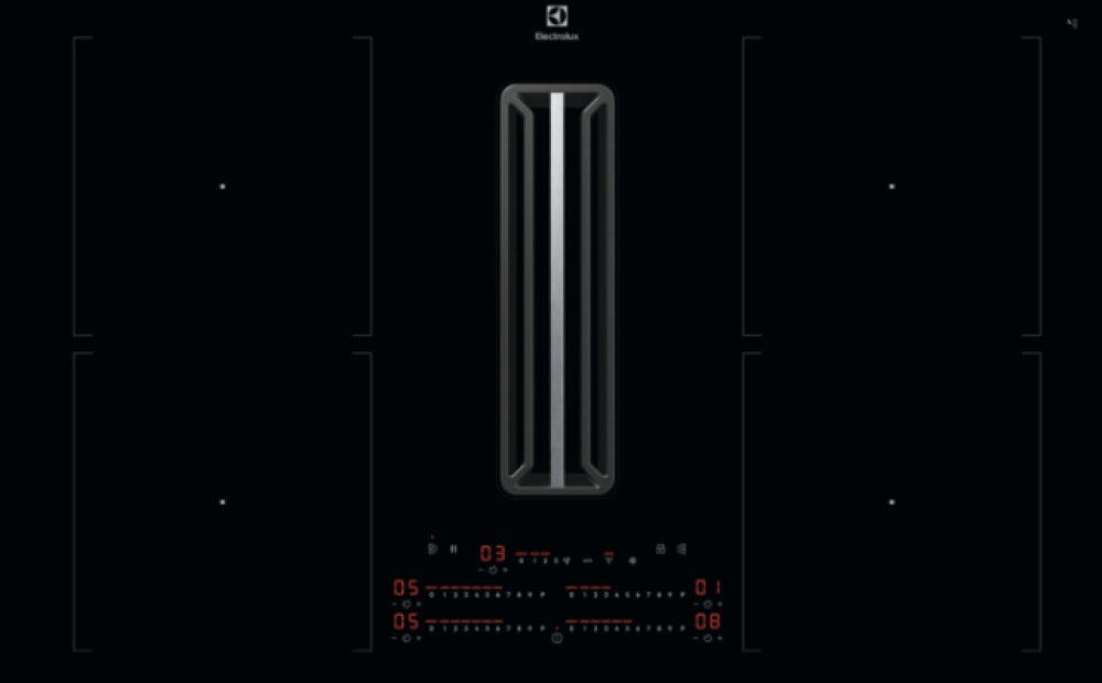 Electrolux KCD84453CK Piano cottura a induzione cm. 80 con cappa integrata aspirante - nero
