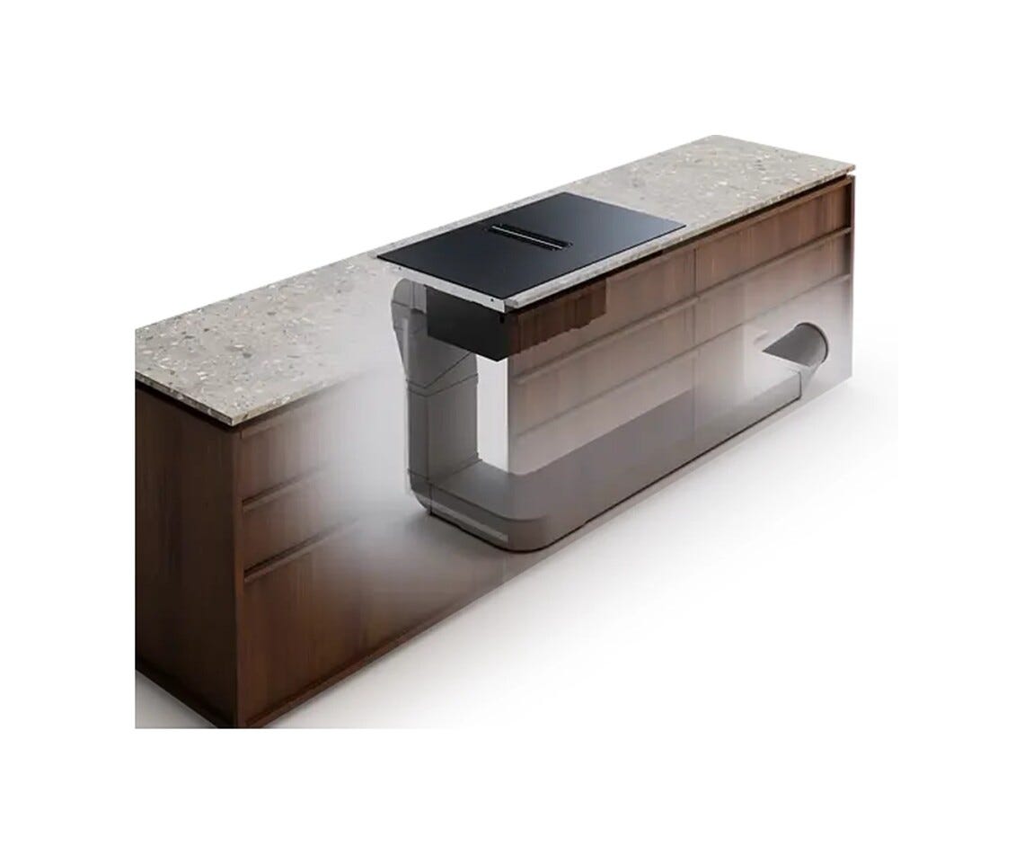 Electrolux KCC84453CK Piano ad induzione con cappa integrata 83 cm, DoubleBridge, Hob2Hood, nero