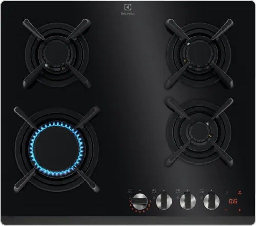 Electrolux KGG643753K Piano cottura a gas cm. 59 - nero