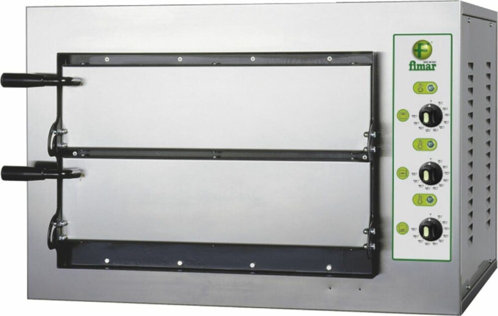 Fimar MINI Fornetto per pizza 2 camere con porta cieca - trifase - inox