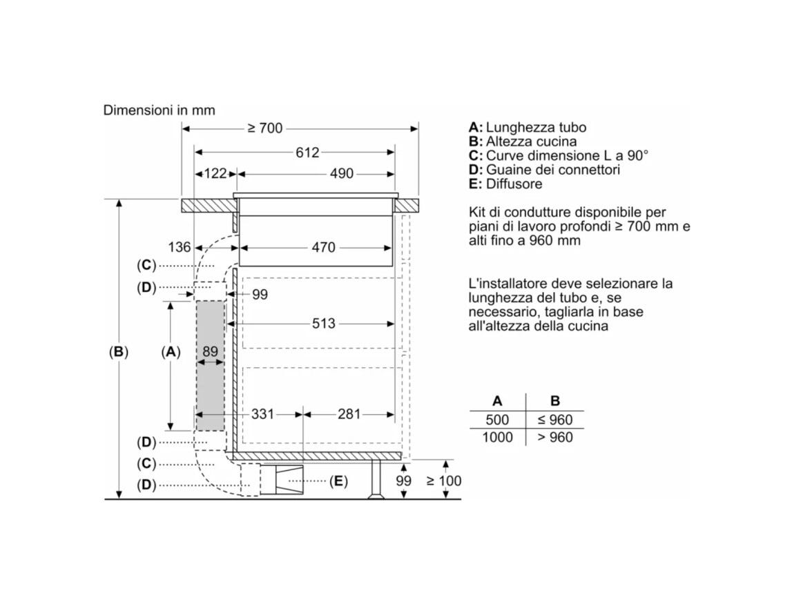Bosch PXX875D57E Serie 8 Piano cottura induzione cm. 82 con cappa integrata da 500 m3/h - vetroceramica nero