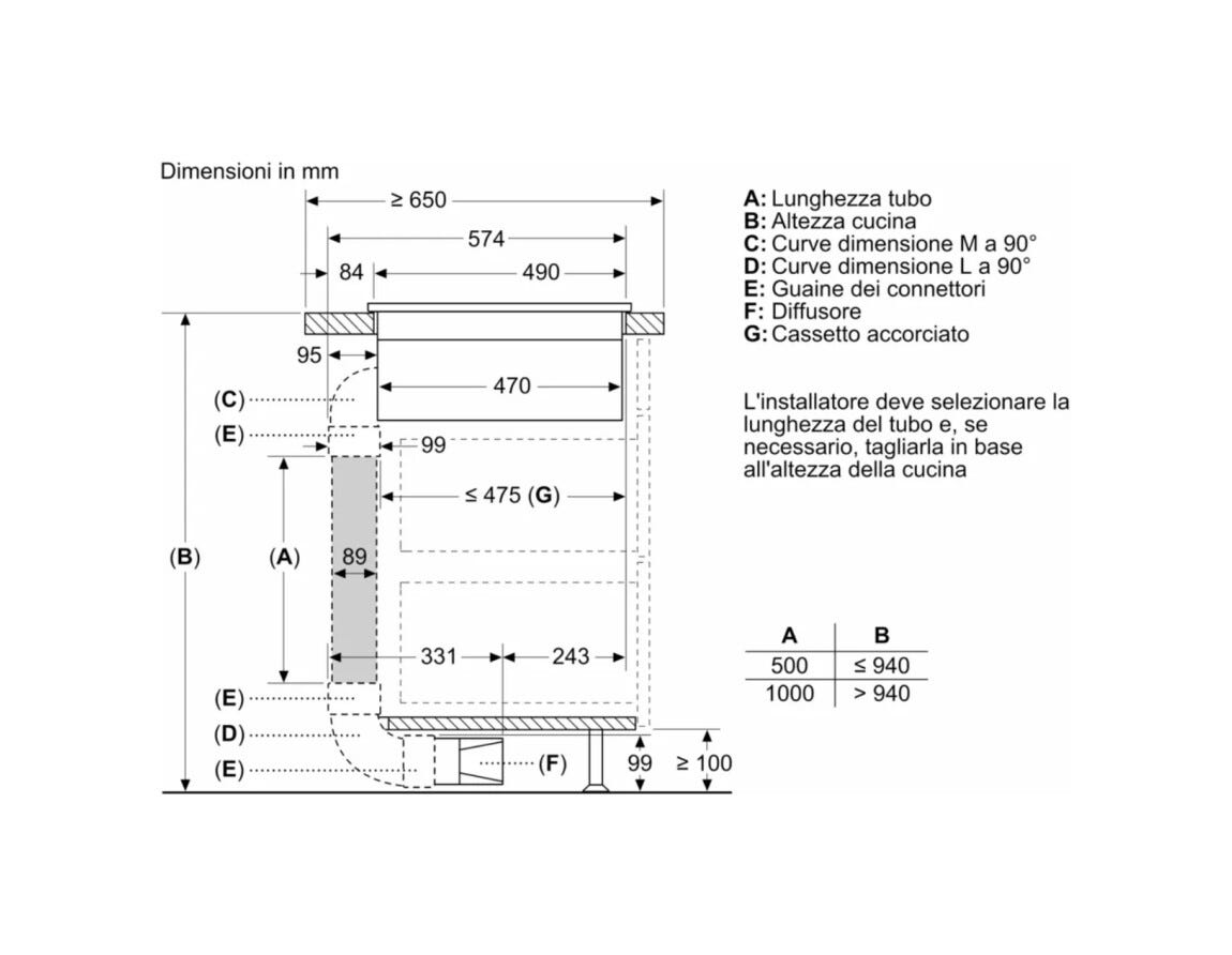 Bosch PXX875D57E Serie 8 Piano cottura induzione cm. 82 con cappa integrata da 500 m3/h - vetroceramica nero