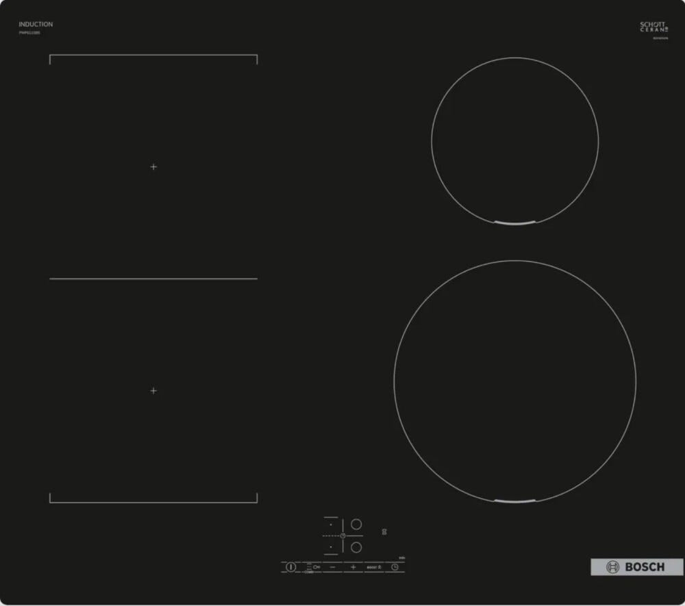 Bosch PWP611BB5E Serie 4 Piano cottura a induzione cm. 59 - vetroceramica nero