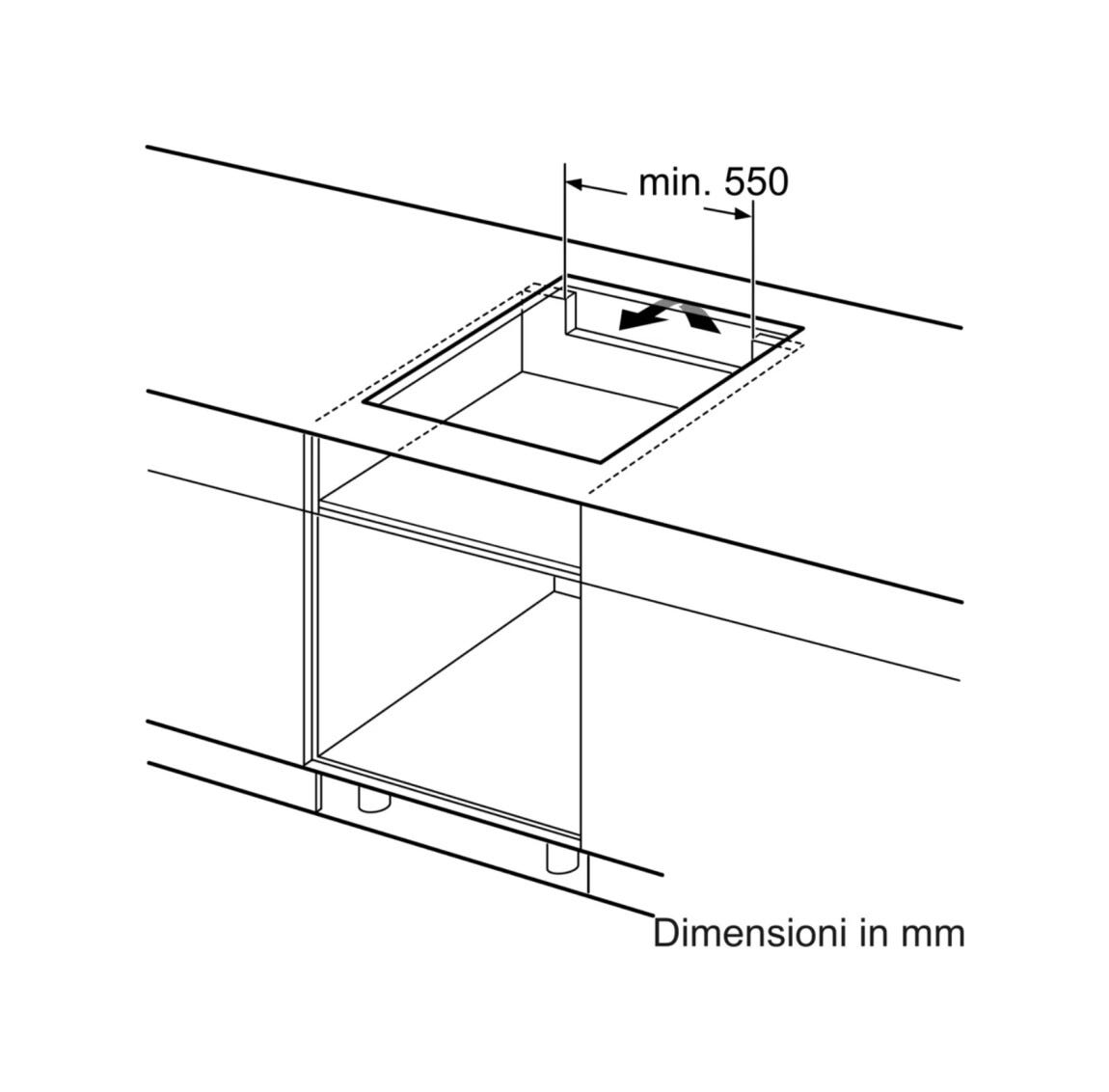 Bosch PWP611BB5E Serie 4 Piano cottura a induzione cm. 59 - vetroceramica nero