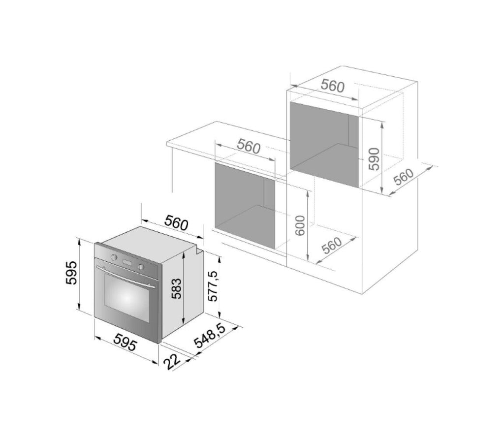 De Longhi DLM 8L S Forno elettrico cm. 60 - inox