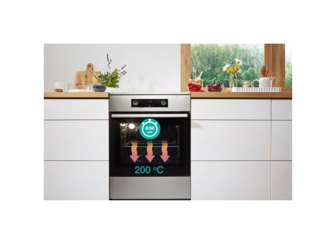 Gorenje GEIT5C60BPG Cucina da accosto cm. 50 - 4 zone induzione + 1 forno elettrico - nero