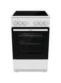 Gorenje GEC5A10WG Cucina da accosto cm. 50 - 4 zone cottura elettriche + 1 forno elettrico - bianco/nero