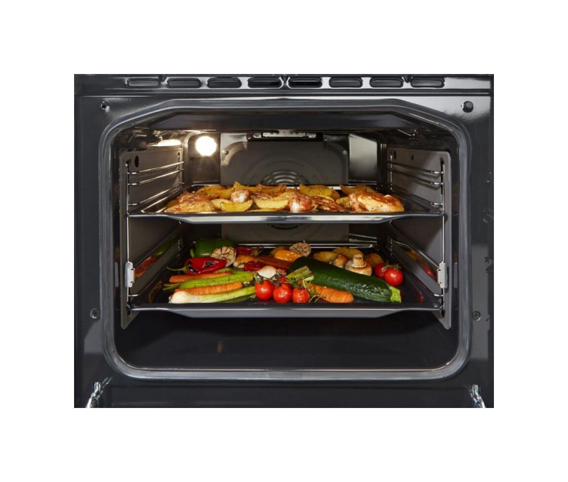 Gorenje GEC5A10WG Cucina da accosto cm. 50 - 4 zone cottura elettriche + 1 forno elettrico - bianco/nero