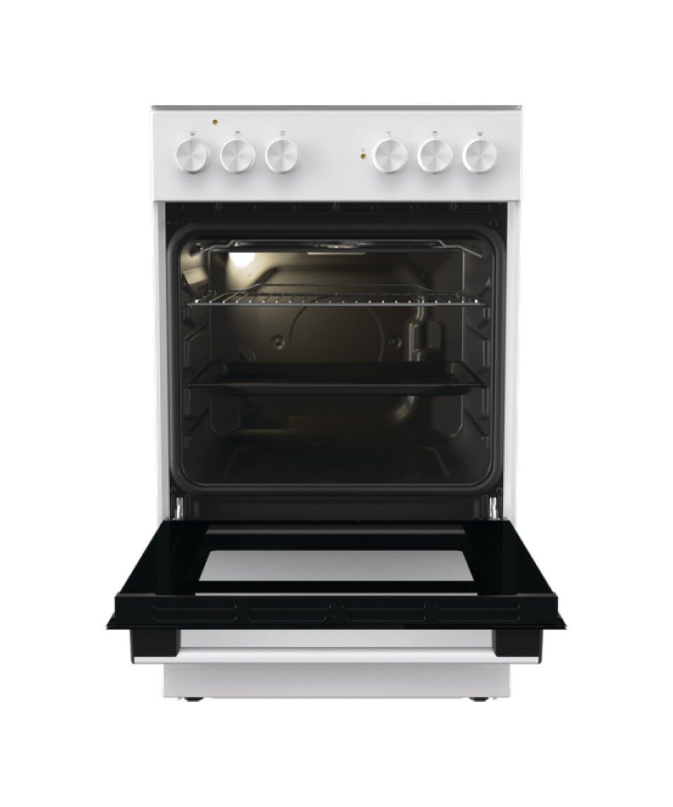 Gorenje GEC5A10WG Cucina da accosto cm. 50 - 4 zone cottura elettriche + 1 forno elettrico - bianco/nero