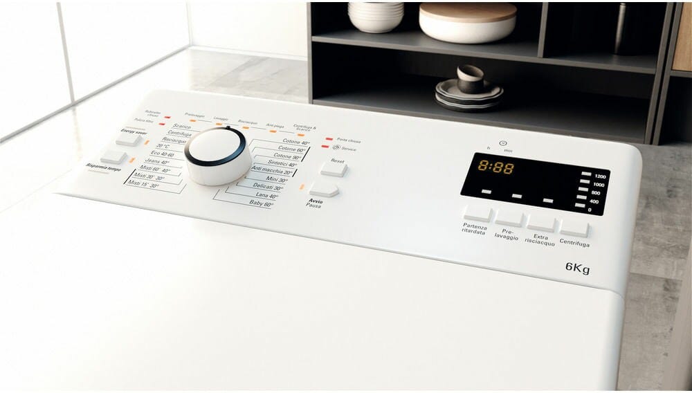 Hotpoint Ariston WMTF624UIT Lavatrice a carica dall'alto cm.40 - capacità 6kg - bianco