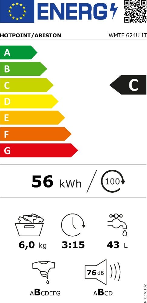 Hotpoint Ariston WMTF624UIT Lavatrice a carica dall'alto cm.40 - capacità 6kg - bianco