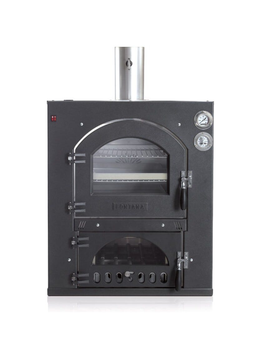 Fontana Forni INC QV Quadro Forno incasso a legna - antracite