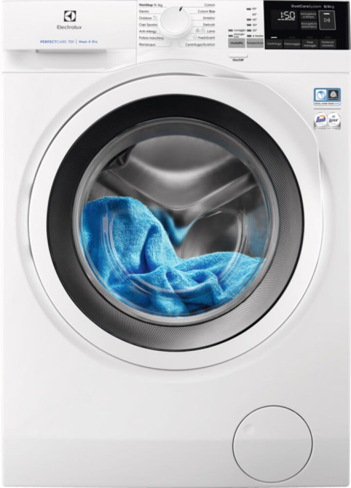 Electrolux EW7HA482 Asciugatrice a pompa di calore cm.60 - capacità 8kg - bianco