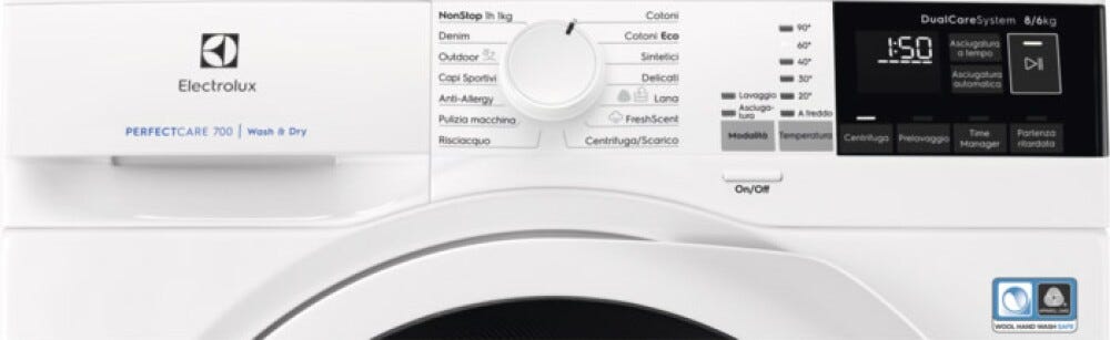 Electrolux EW7HA482 Asciugatrice a pompa di calore cm.60 - capacità 8kg - bianco