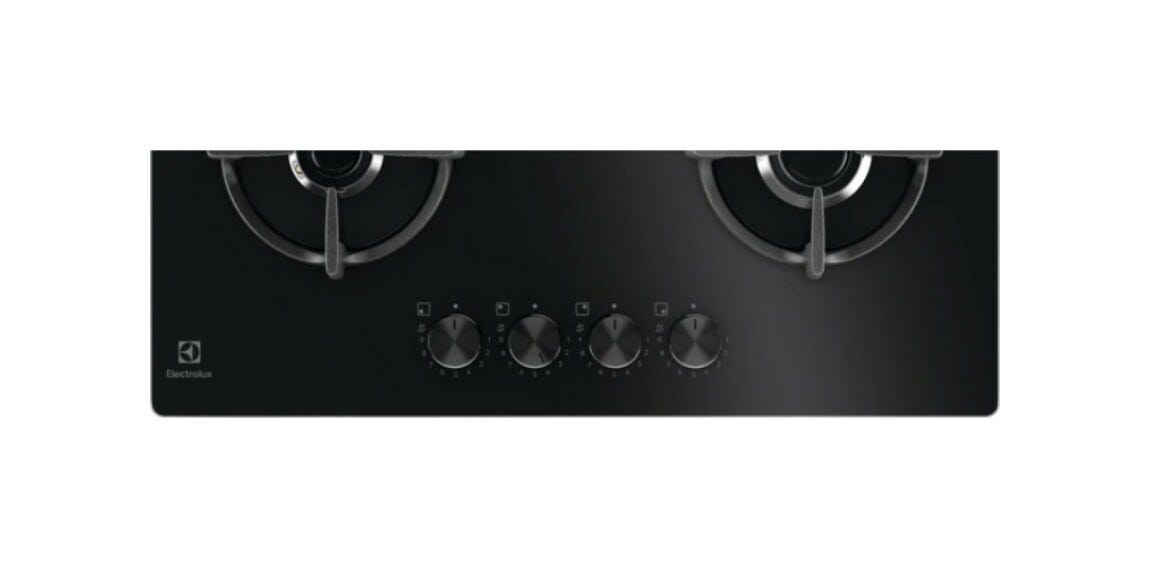 Electrolux EGG64272K Piano cottura a gas cm.60 - vetro nero