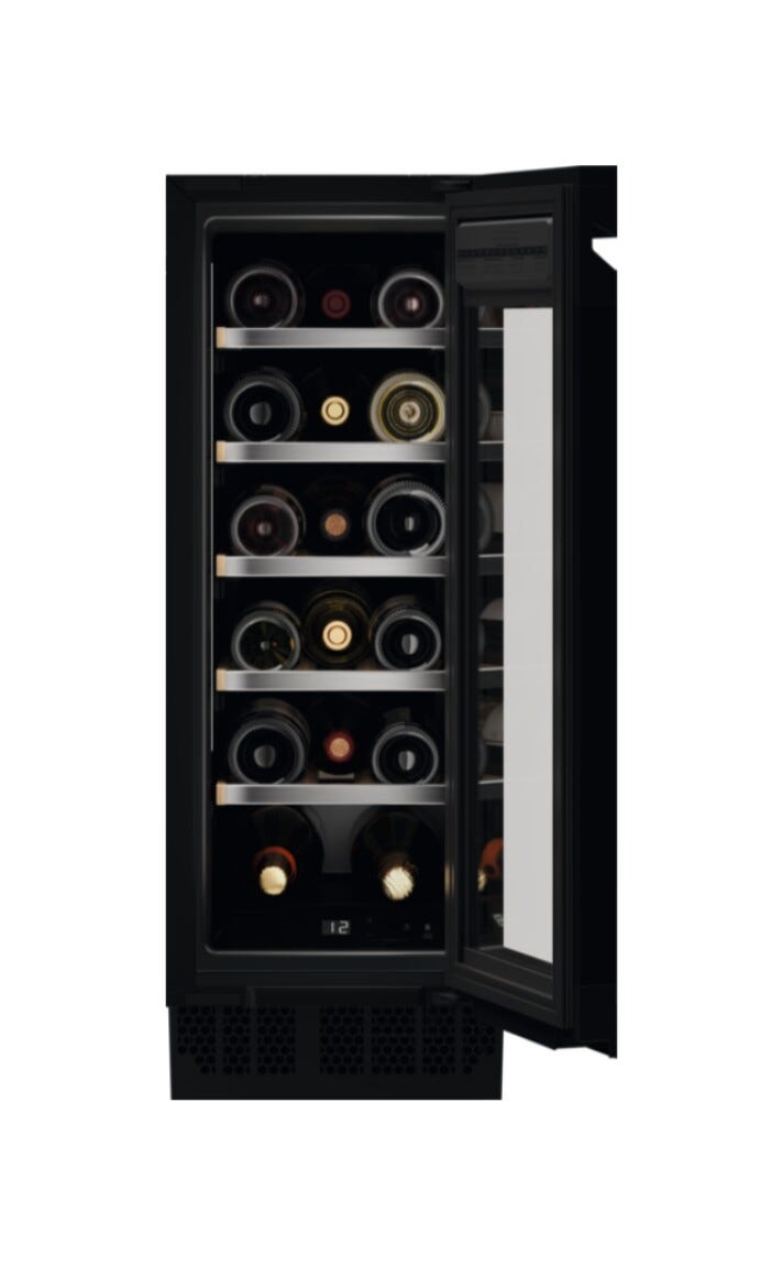Electrolux EWUS018B7B Cantina vino da incasso cm.30 h.82 - 18 bottiglie - nero