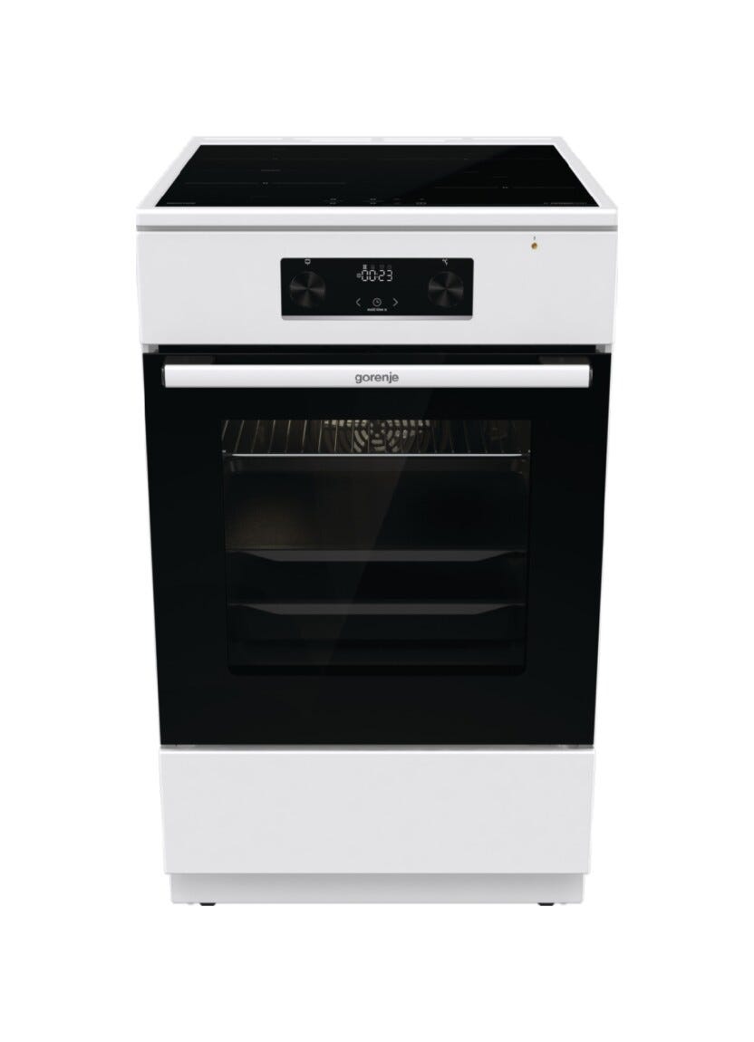 Gorenje GEIT5C60WPG Cucina da accosto cm. 50 - 4 zone induzione + 1 forno elettrico - bianco/nero