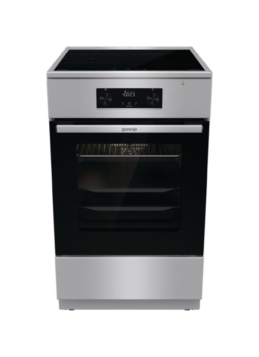 Gorenje GEIT5C61XPG Cucina da accosto cm. 50 - 4 zone induzione + 1 forno elettrico - inox/nero