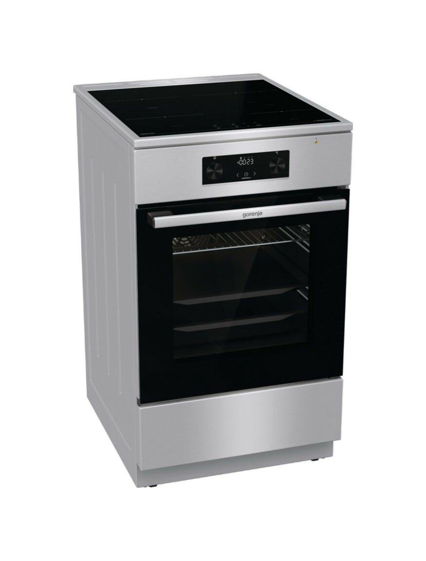 Gorenje GEIT5C61XPG Cucina da accosto cm. 50 - 4 zone induzione + 1 forno elettrico - inox/nero