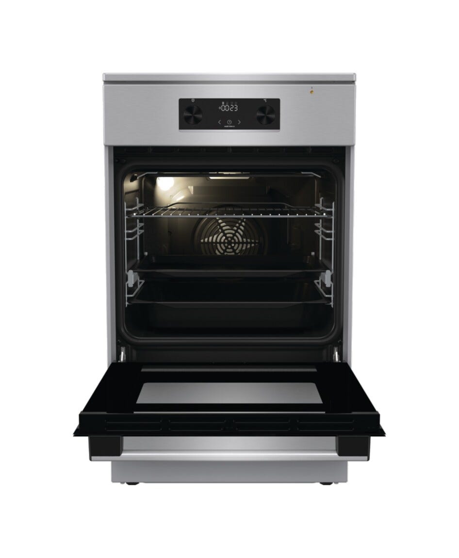 Gorenje GEIT5C61XPG Cucina da accosto cm. 50 - 4 zone induzione + 1 forno elettrico - inox/nero