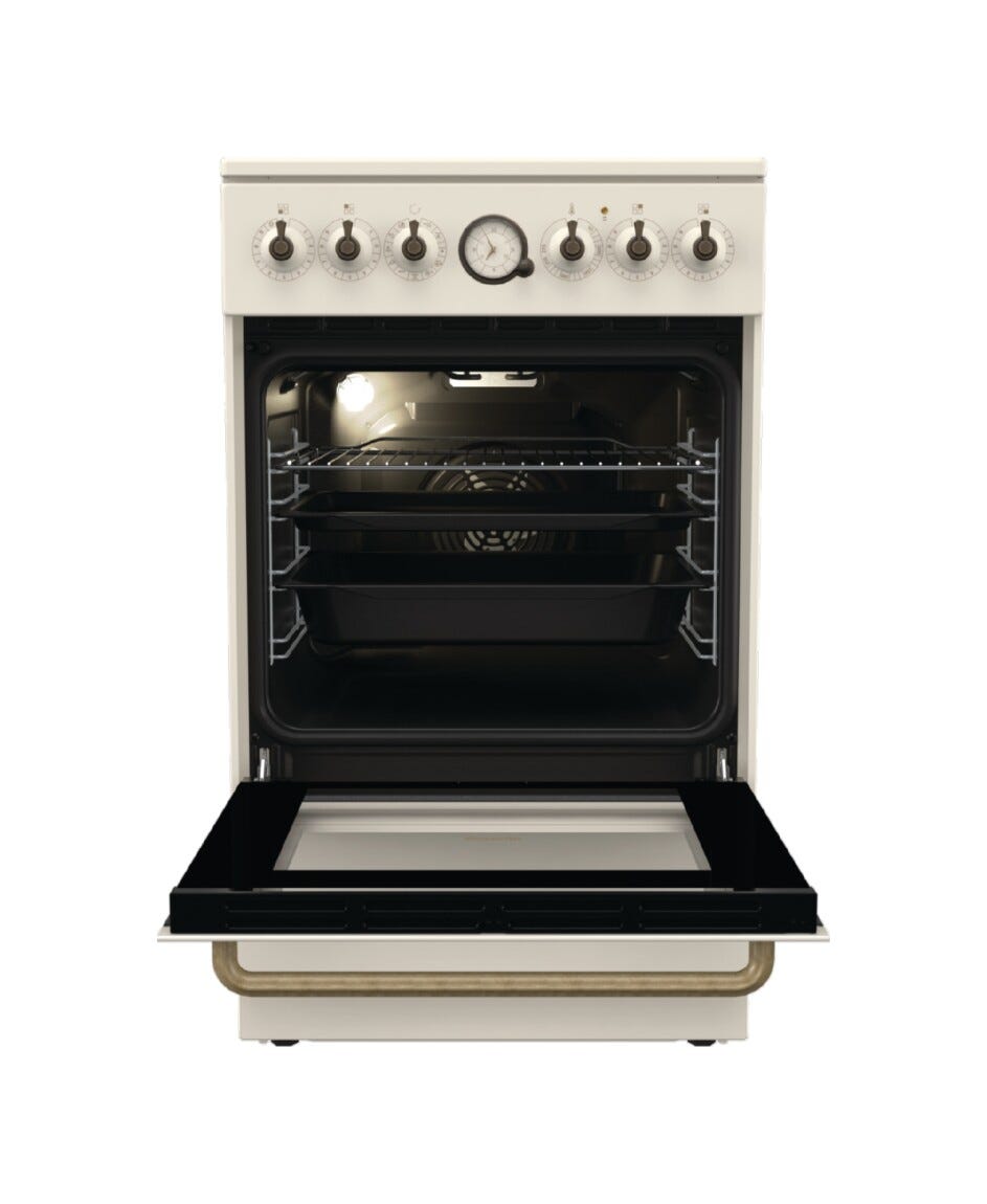Gorenje GECS5B70CLI Cucina da accosto cm. 50 - 4 zone elettriche + 1 forno elettrico - beige