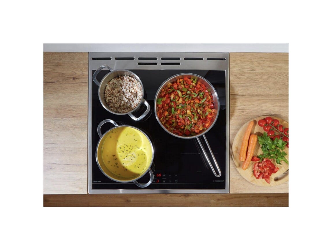 Gorenje GECS5B70CLI Cucina da accosto cm. 50 - 4 zone elettriche + 1 forno elettrico - beige