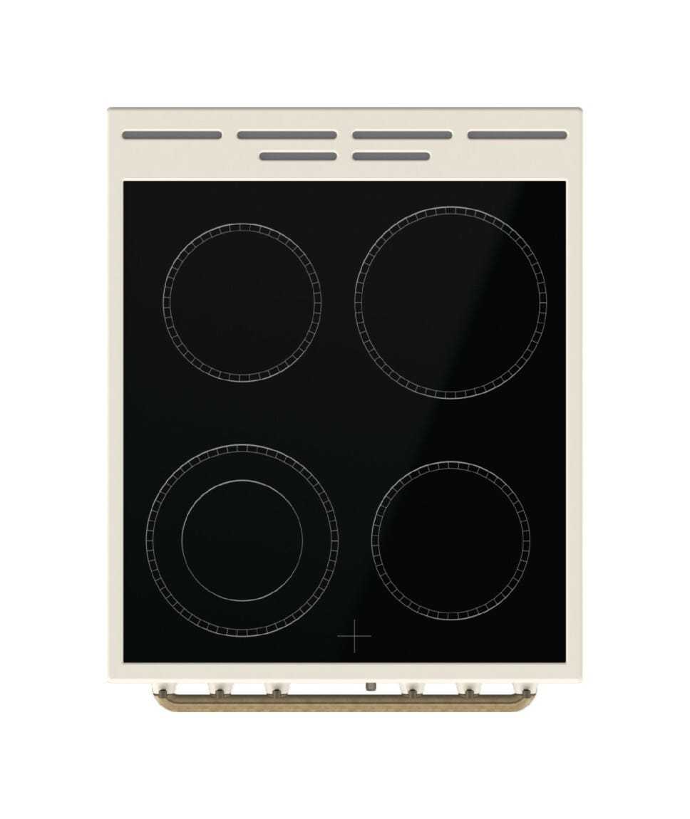 Gorenje GECS5B70CLI Cucina da accosto cm. 50 - 4 zone elettriche + 1 forno elettrico - beige