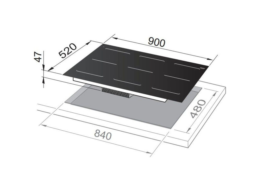 De Longhi SLI906 Piano cottura a induzione cm. 90 - nero