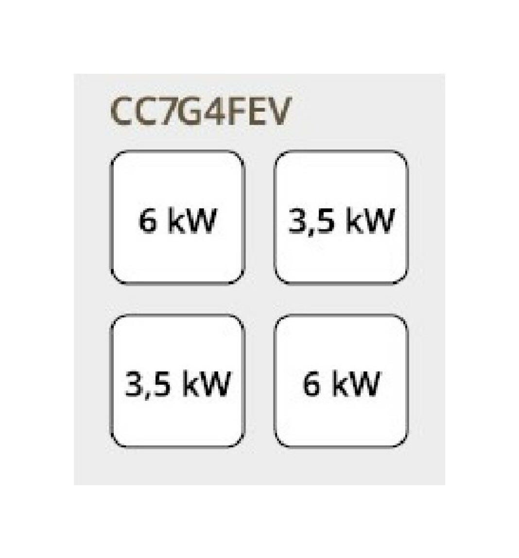 Fimar CC74GFEV Cucina da accosto cm. 80 - 4 fuochi a gas + 1 forno elettrico - bianco