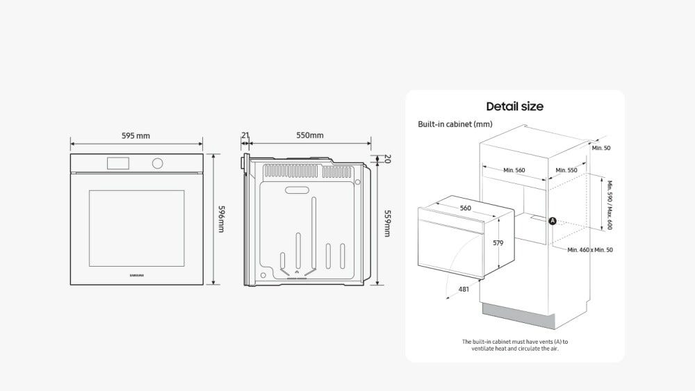 Samsung NV7B7997AAK Serie 7 Forno a vapore pirolitico cm. 60 - nero