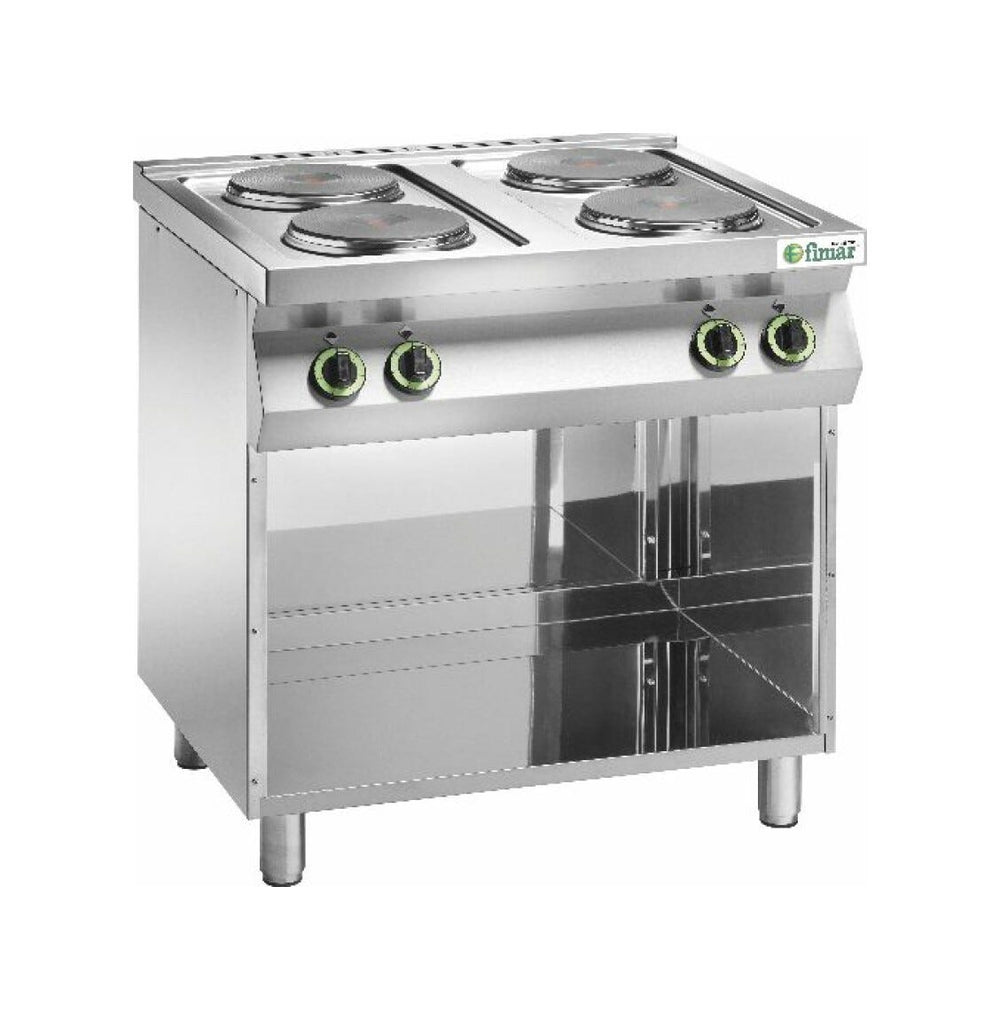 Fimar CC74P Cucina da accosto cm. 80 - 4 piastre elettriche + 1 vano a giorno - inox