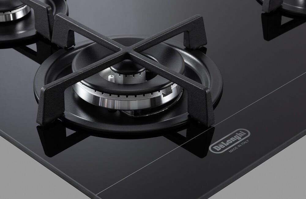 De Longhi NSL460T Piano cottura a gas cm. 60 - vetro tortora