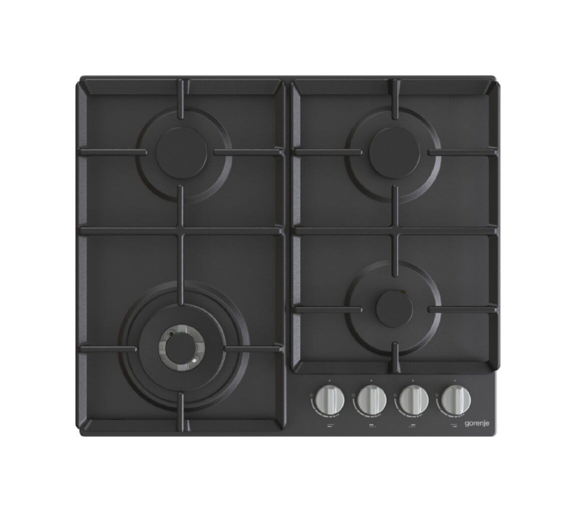 Gorenje GW641EXB Piano cottura a gas cm. 60 - nero