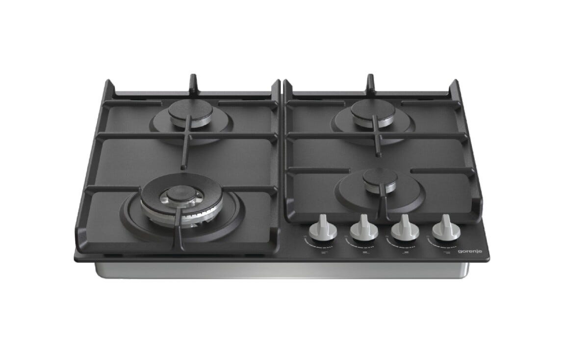 Gorenje GW641EXB Piano cottura a gas cm. 60 - nero
