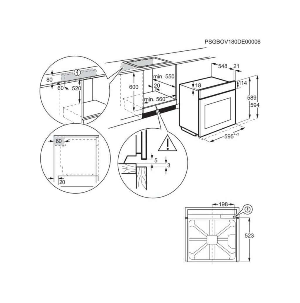 Electrolux KOFDP76X 600 Forno elettrico 72 L, pirolitico, EXPlore LED, cottura multilivello, classe A+, inox