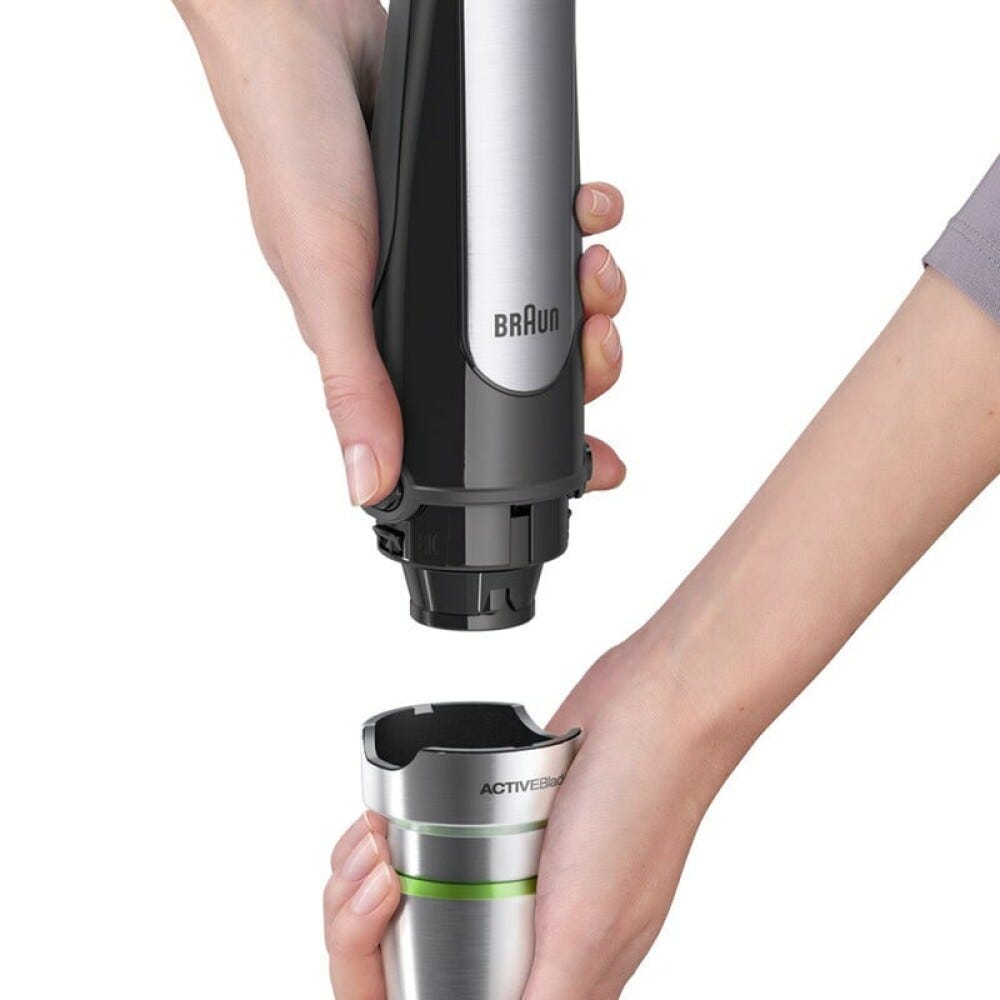 Braun MQ7000X Minipimer MultiQuick 7 Frullatore a immersione 1000w - nero/inox