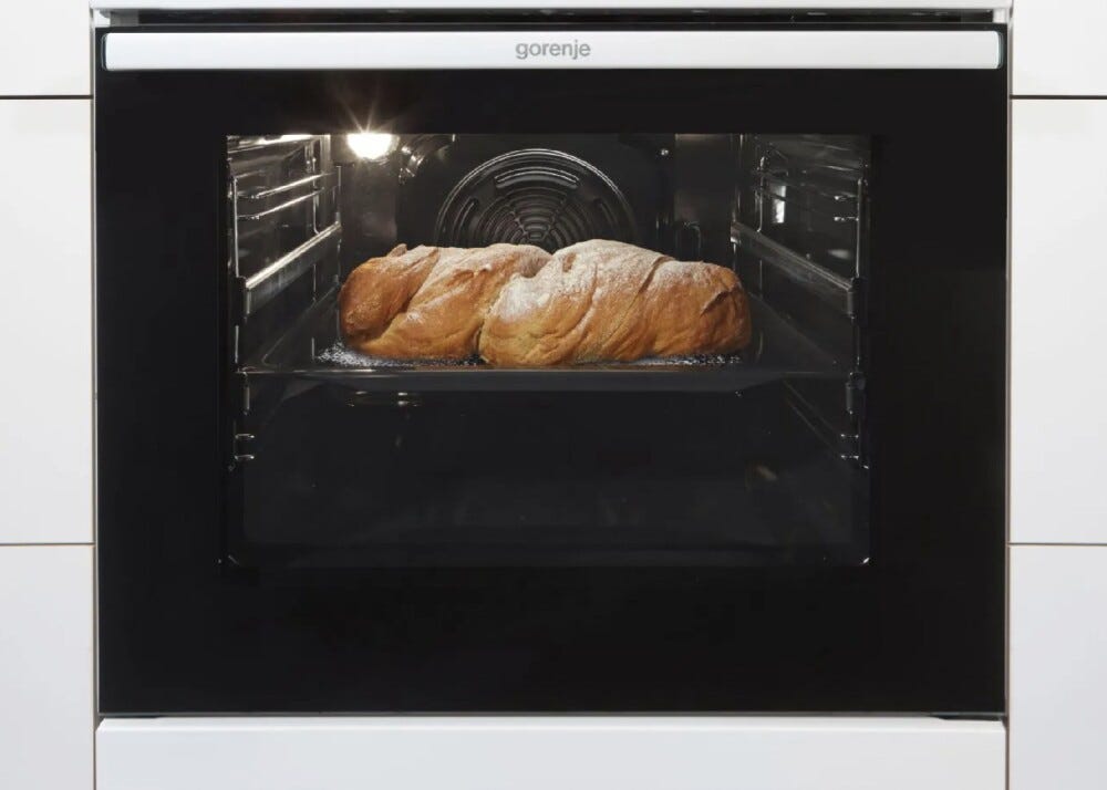 Gorenje GECS5C70XA Cucina da accosto cm. 50 - 4 zone cottura elettriche + 1 forno elettrico - inox/nero