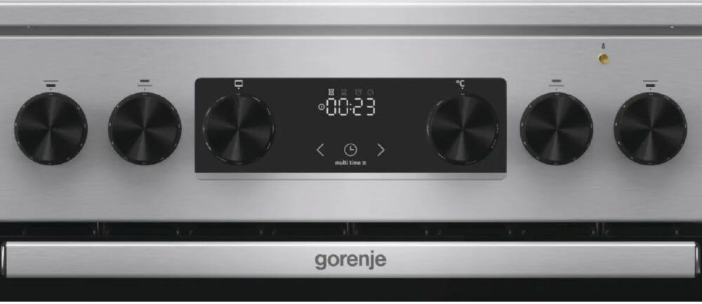 Gorenje GECS5C70XA Cucina da accosto cm. 50 - 4 zone cottura elettriche + 1 forno elettrico - inox/nero