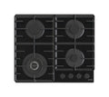 Gorenje GTW642SYB Piano cottura a gas cm. 60 - nero