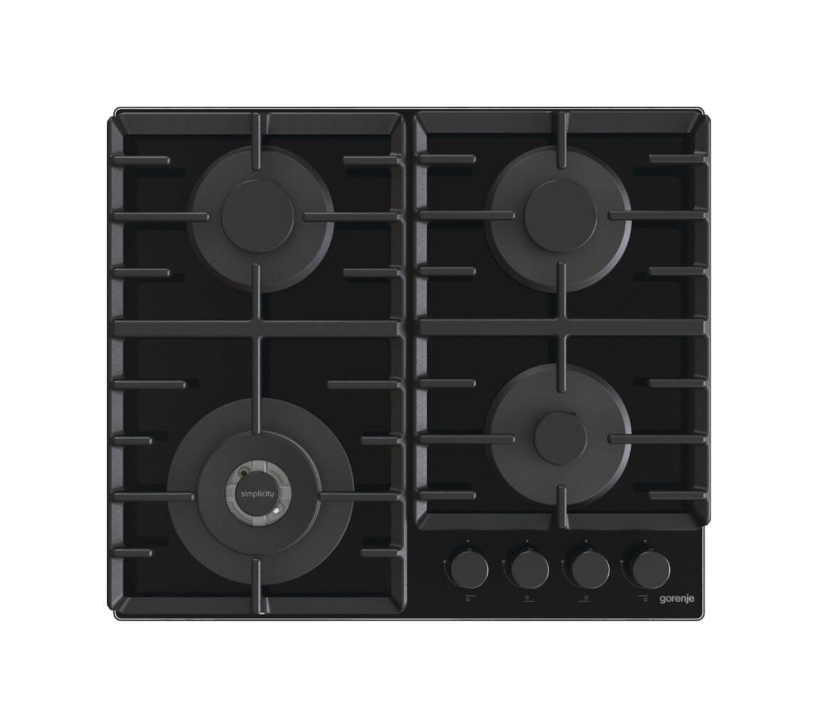 Gorenje GTW642SYB Piano cottura a gas cm. 60 - nero