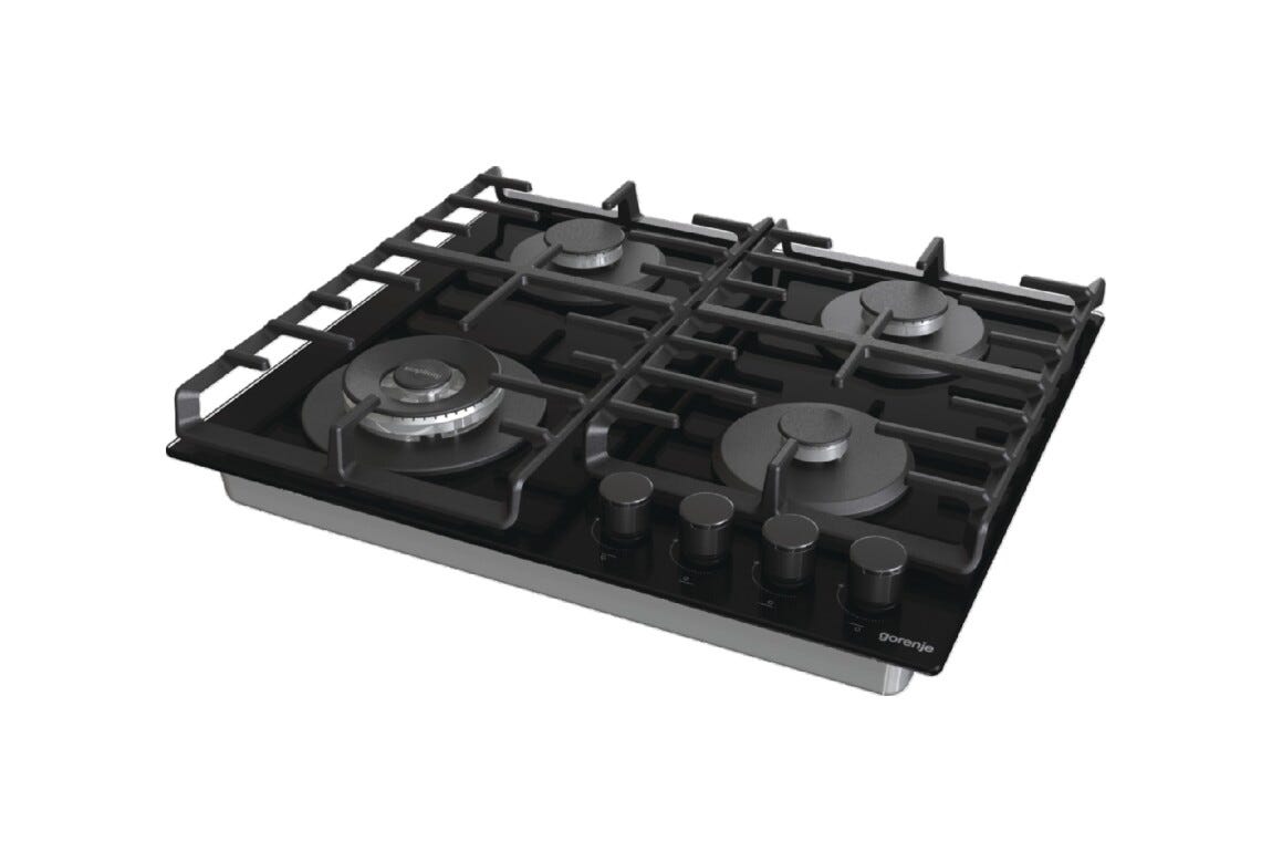 Gorenje GTW642SYB Piano cottura a gas cm. 60 - nero