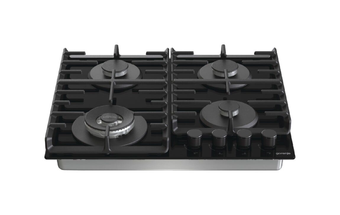 Gorenje GTW642SYB Piano cottura a gas cm. 60 - nero