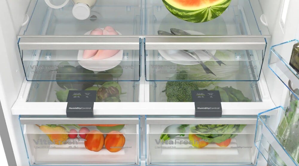 Bosch KGN86AIDR Serie 6 Frigorifero con congelatore a libera installazione cm. 86 h 186 - lt. 631 - inox antimpronta