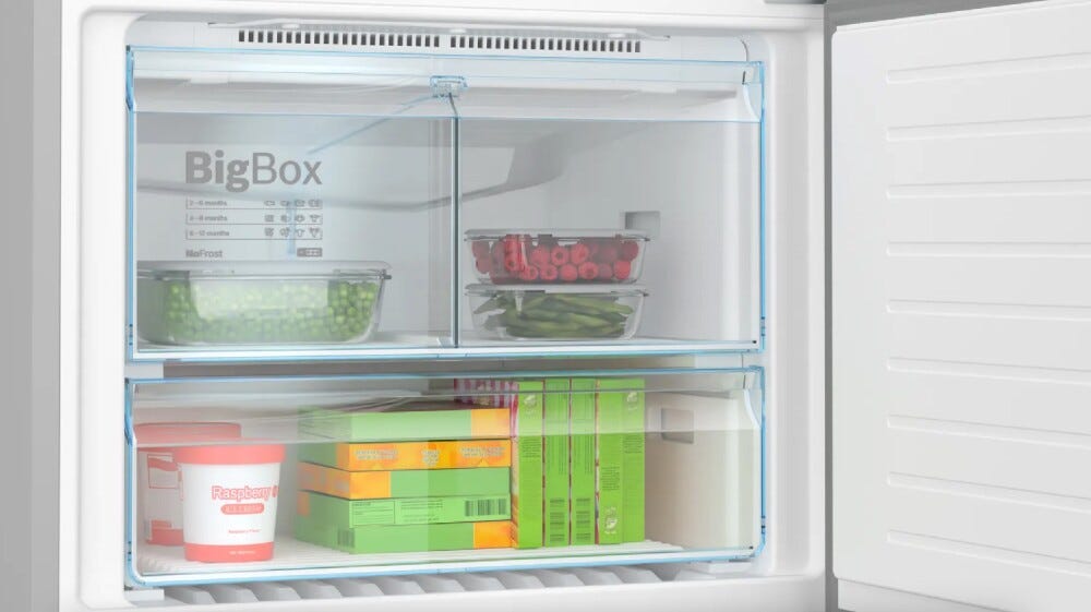 Bosch KGN86AIDR Serie 6 Frigorifero con congelatore a libera installazione cm. 86 h 186 - lt. 631 - inox antimpronta