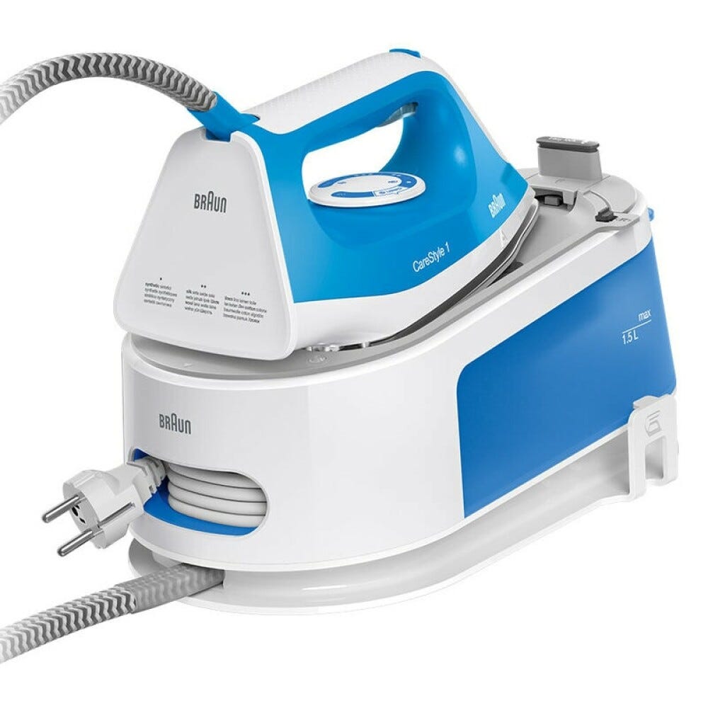 Braun 0128802000 CareStyle Ferro da stiro con caldaia a vapore - bianco/azzurro